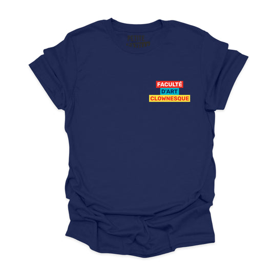 T-shirt unisexe col rond | Faculté d'art clownesque - T-shirt Unisexe Col Rond - Petite Gazelle Atelier