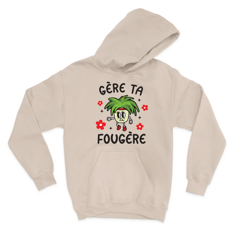 M - Hoodie sable - Gère ta fougère