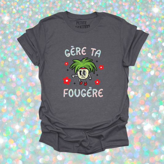 T - SHIRT COL ROND | Gère ta fougère (Holographique) - T-shirt Unisexe Col Rond - Petite Gazelle Atelier