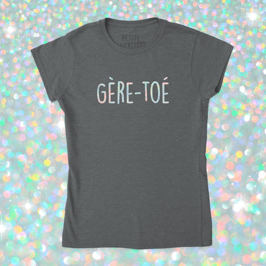 TSHIRT AJUSTÉ | Gère - toé (Holographique) - T-Shirt coupe ajustée - Petite Gazelle Atelier