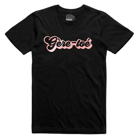TSHIRT COL ROND | Gère - toé Rose Gold - T-shirt Unisexe Col Rond - Petite Gazelle Atelier