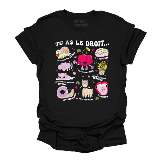 TSHIRT COL ROND | Tu as le droit ... - T-shirt Unisexe Col Rond - Petite Gazelle Atelier