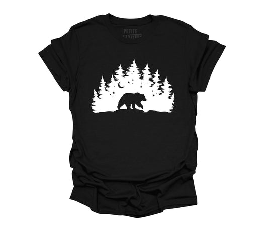 TSHIRT COL ROND | Ours sous les étoiles - T-shirt Unisexe Col Rond - Petite Gazelle Atelier