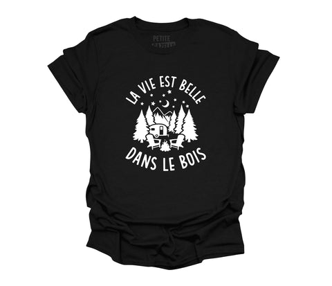 TSHIRT COL ROND | La vie est belle dans le bois