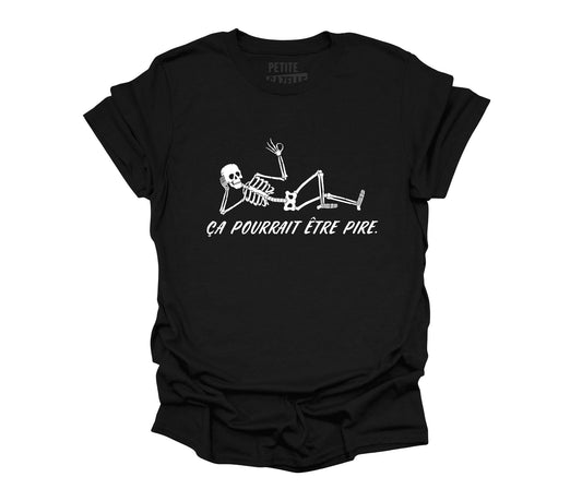 TSHIRT COL ROND | Ça pourrait être pire. - T-shirt Unisexe Col Rond - Petite Gazelle Atelier