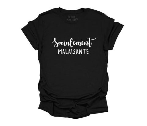 TSHIRT COL ROND | Socialement malaisante - T-shirt Unisexe Col Rond - Petite Gazelle Atelier