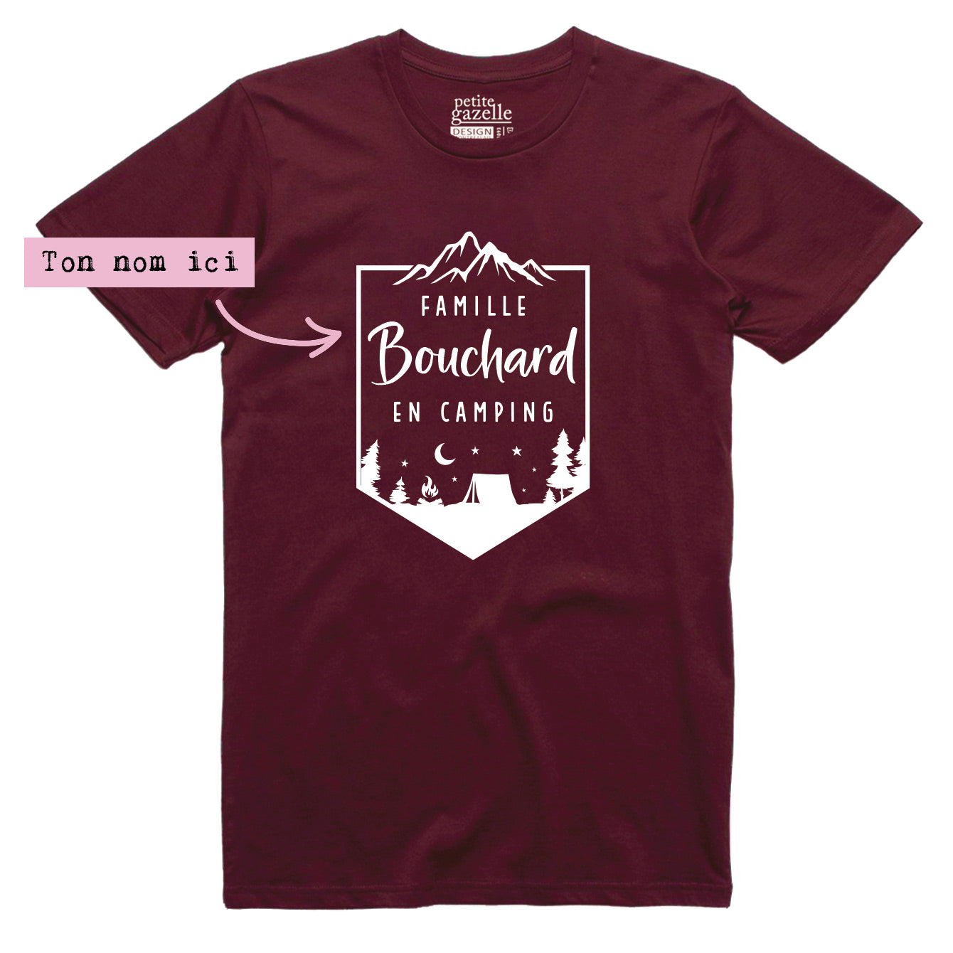 TSHIRT COL ROND | Famille en camping