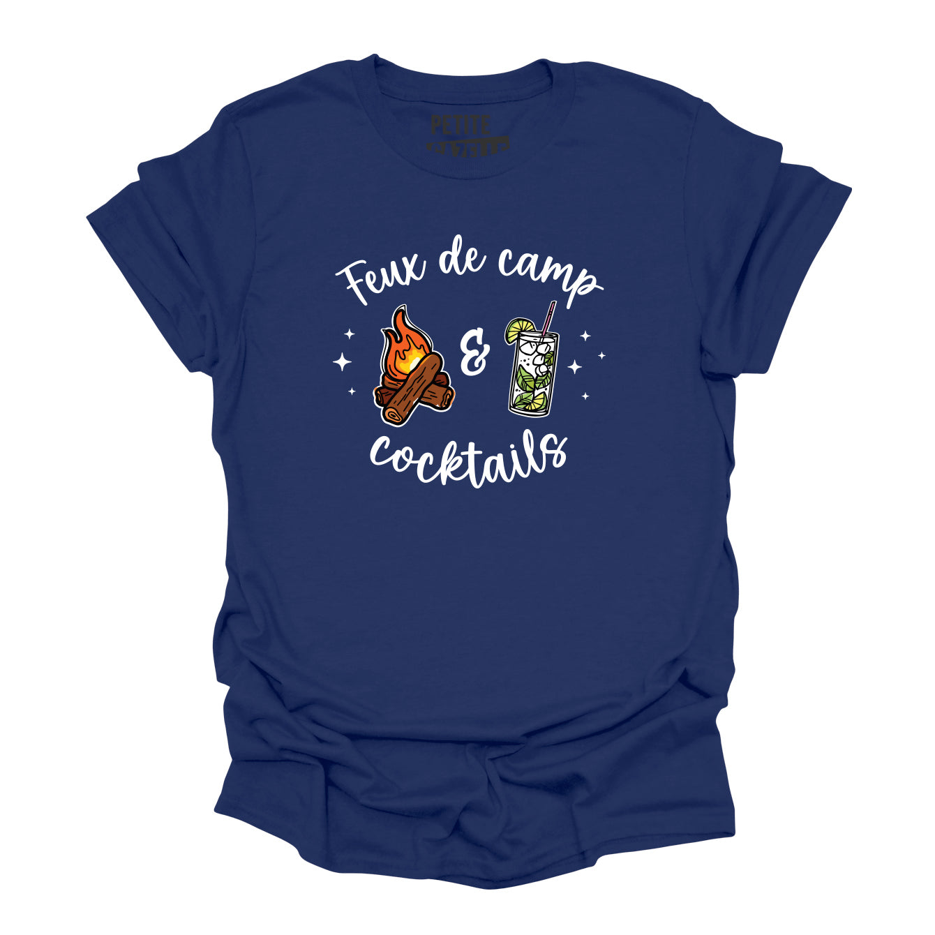 TSHIRT COL ROND | Feux de camp et cocktails