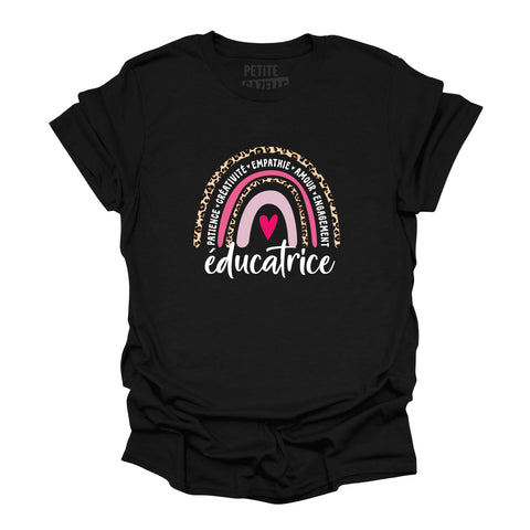 TSHIRT COL ROND | Éducatrice - Arc-en-ciel