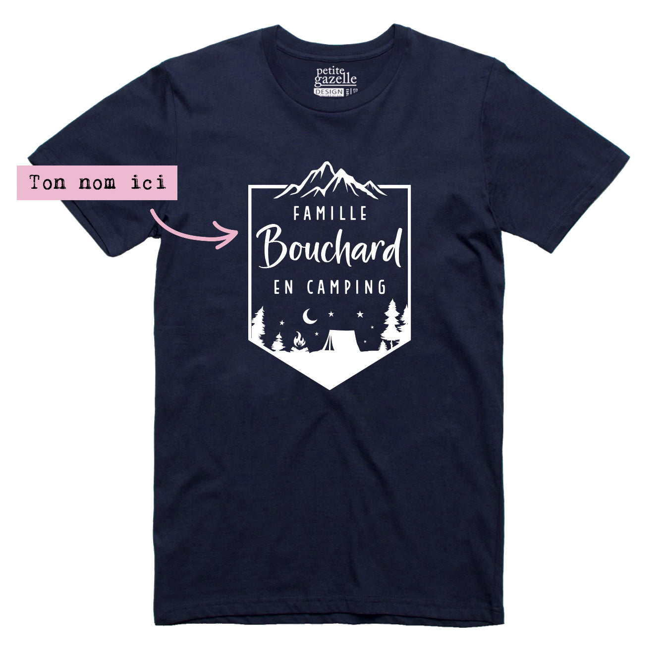 TSHIRT COL ROND | Famille en camping
