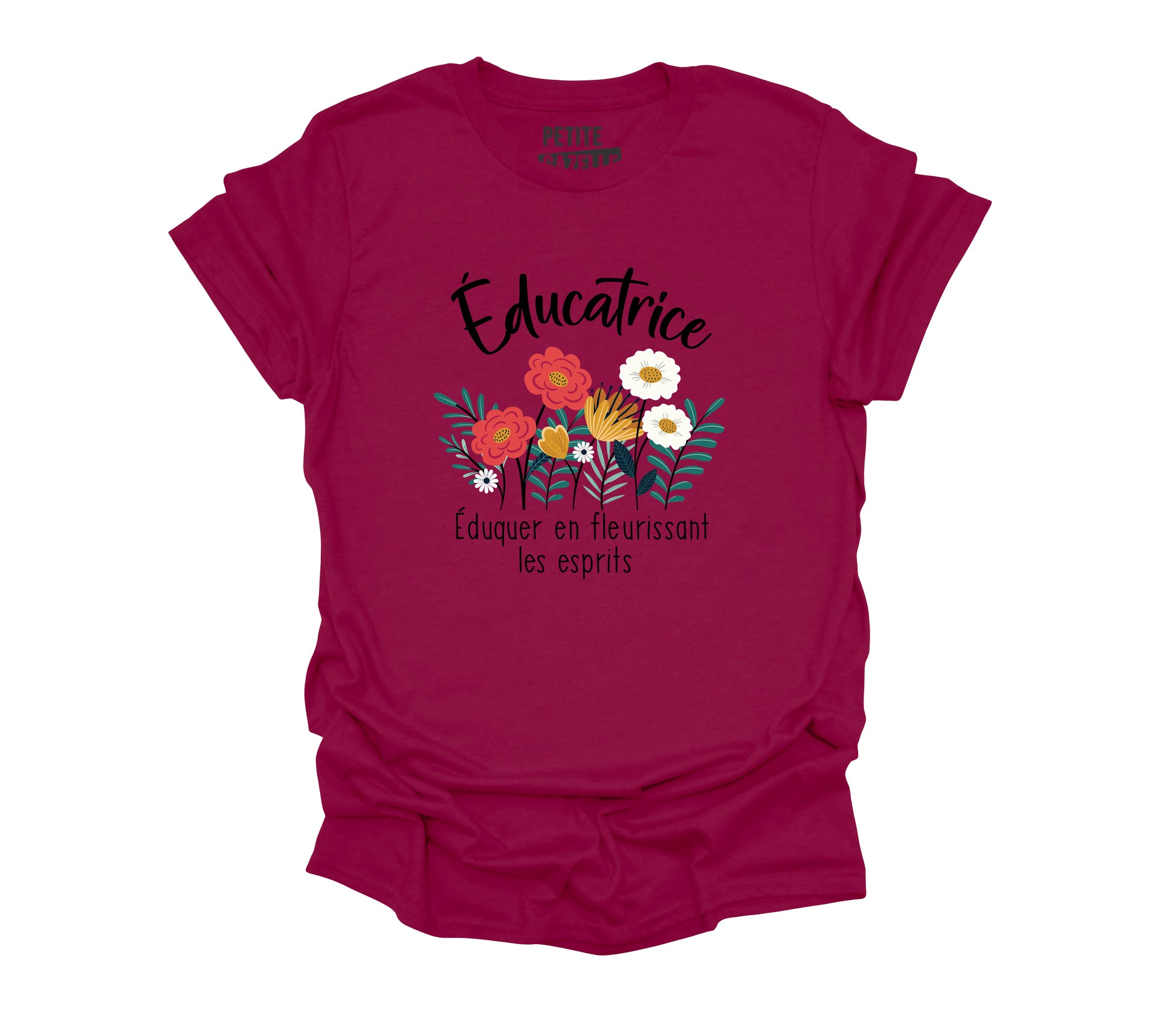 TSHIRT COL ROND | Éducatrice, Éduquer en fleurissant les esprits