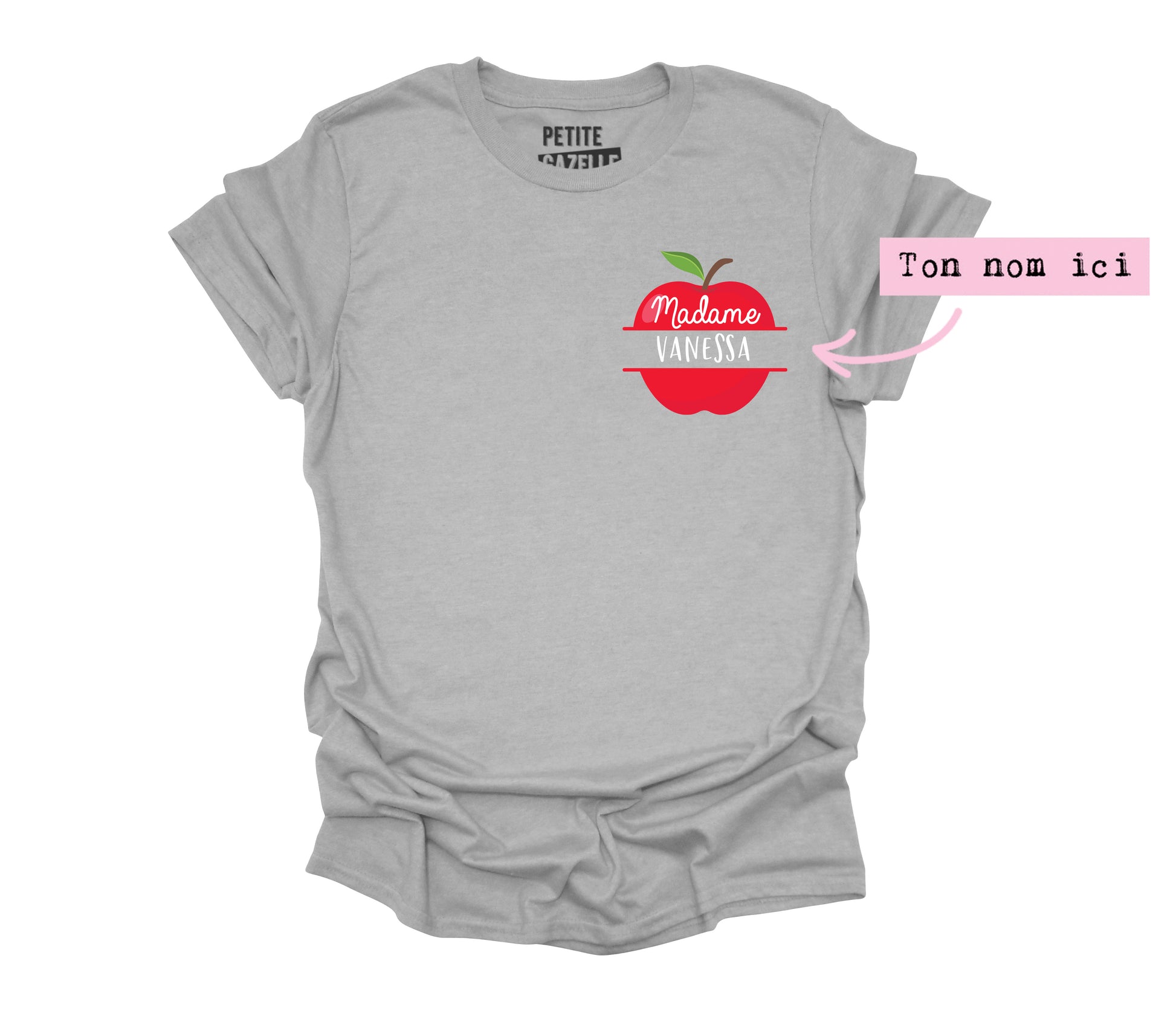 TSHIRT COL ROND | Madame Pomme Prof