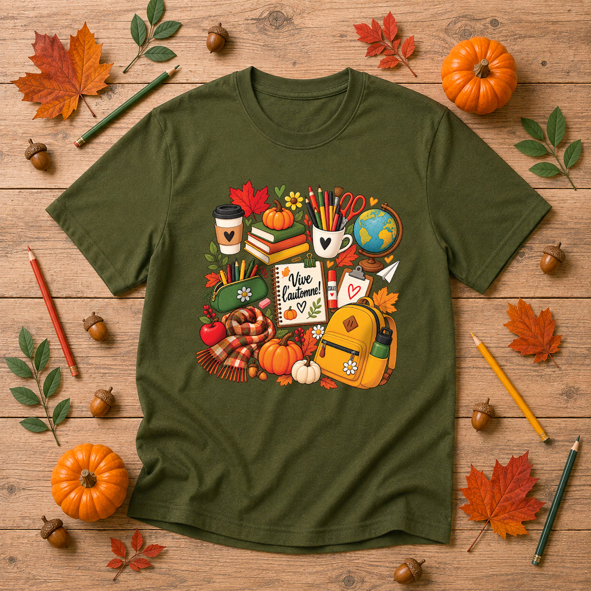 T-SHIRT COL ROND | Vive l'automne