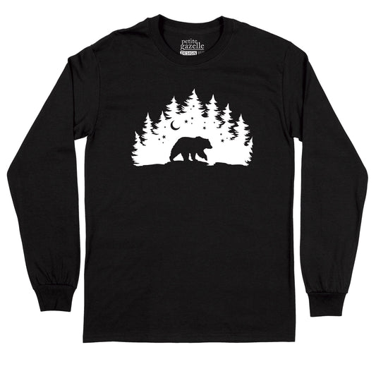 T-Shirt à manches longues | Ours sous les étoiles - T-Shirt à manches longues - Petite Gazelle Atelier