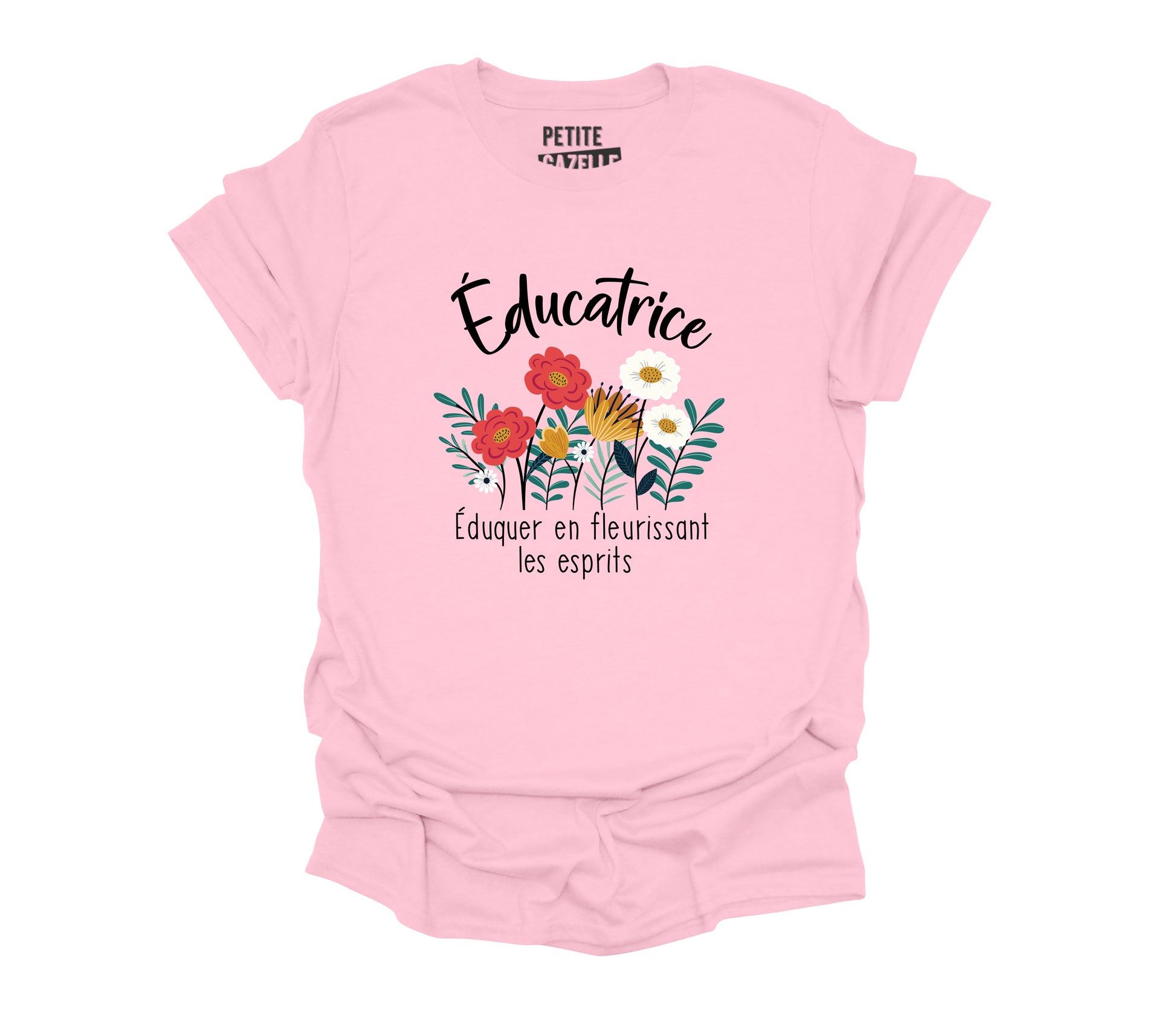 TSHIRT COL ROND | Éducatrice, Éduquer en fleurissant les esprits