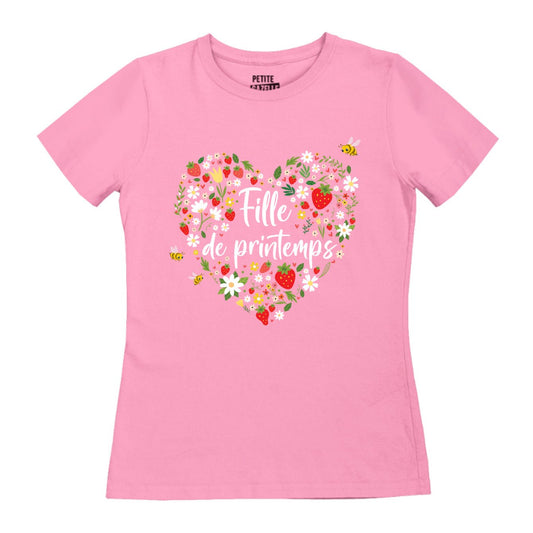 TSHIRT AJUSTÉ | Fille de printemps - T-Shirt coupe ajustée - Petite Gazelle Atelier