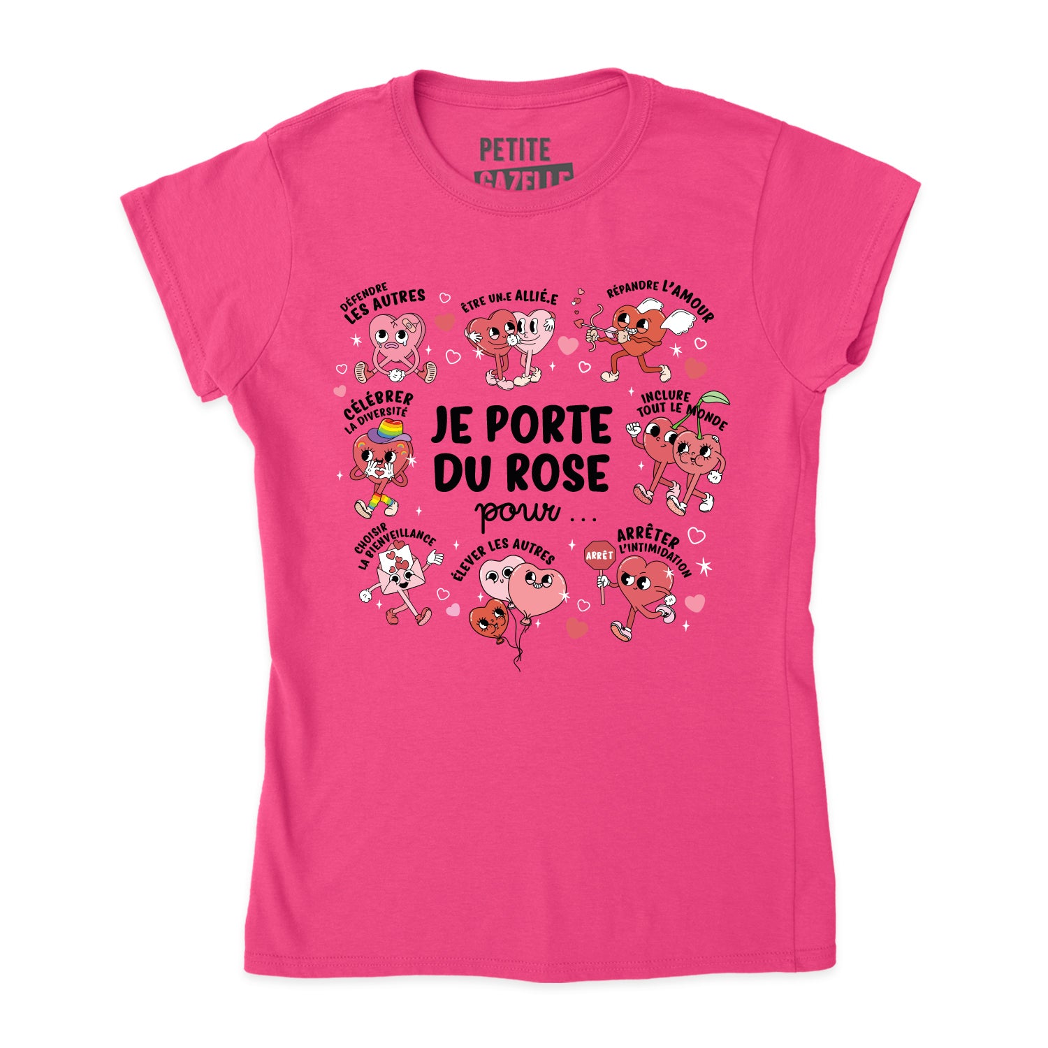 TSHIRT AJUSTÉ | Le chandail rose contre de l'intimidation