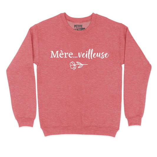 L - Coton ouaté rouge cendré - Mère...veilleuse !