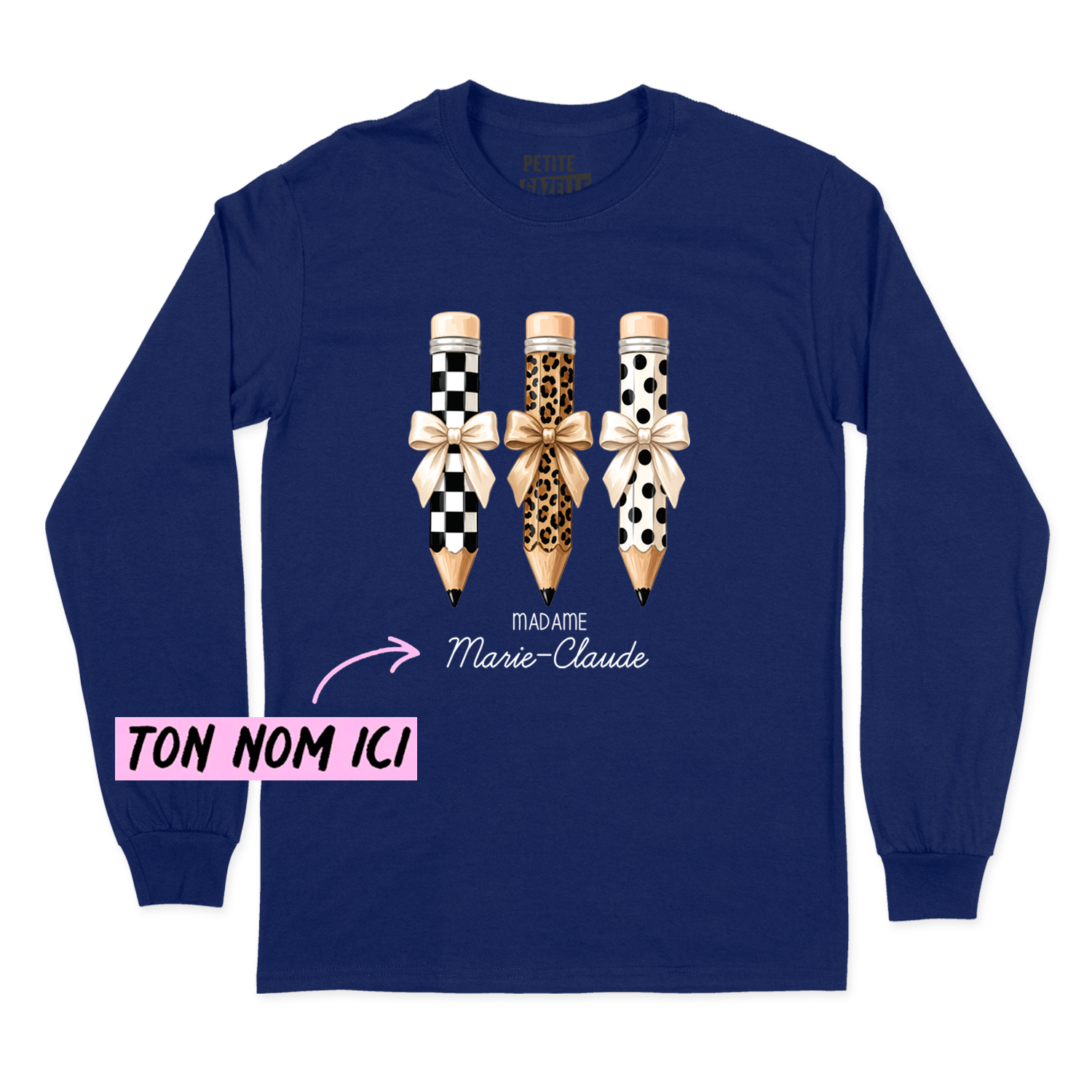 T-SHIRT À MANCHES LONGUES | Madame 3 crayons
