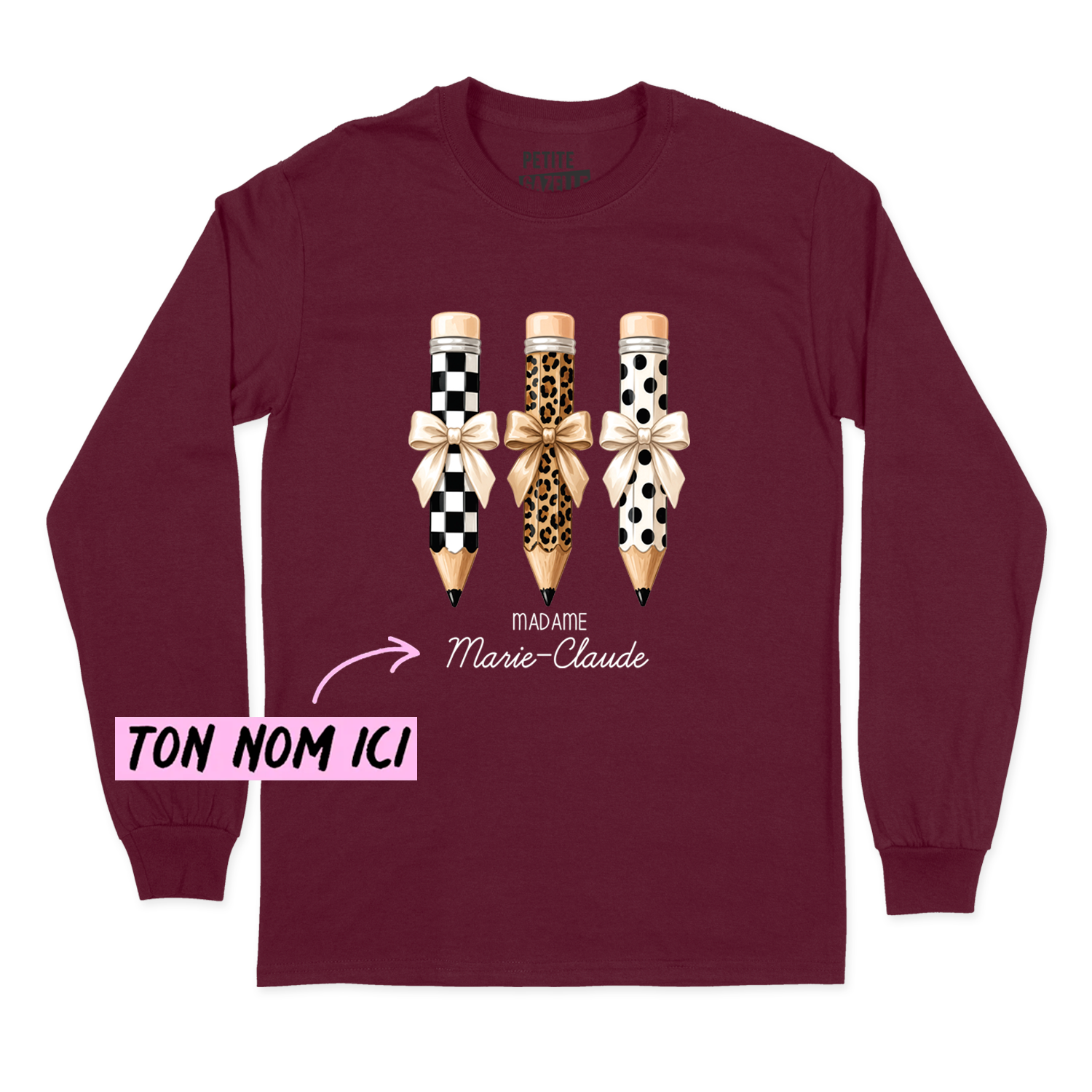 T-SHIRT À MANCHES LONGUES | Madame 3 crayons