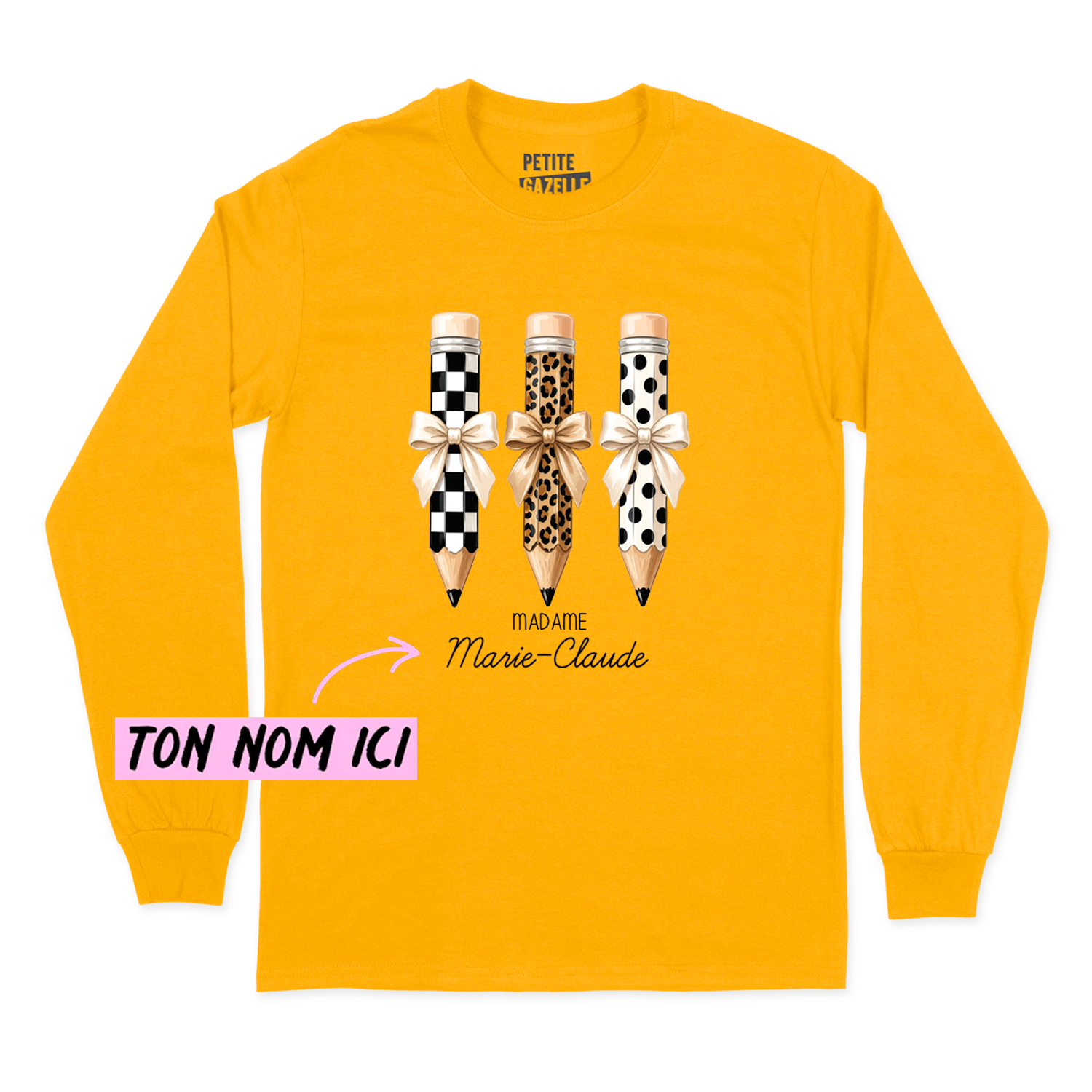 T-SHIRT À MANCHES LONGUES | Madame 3 crayons