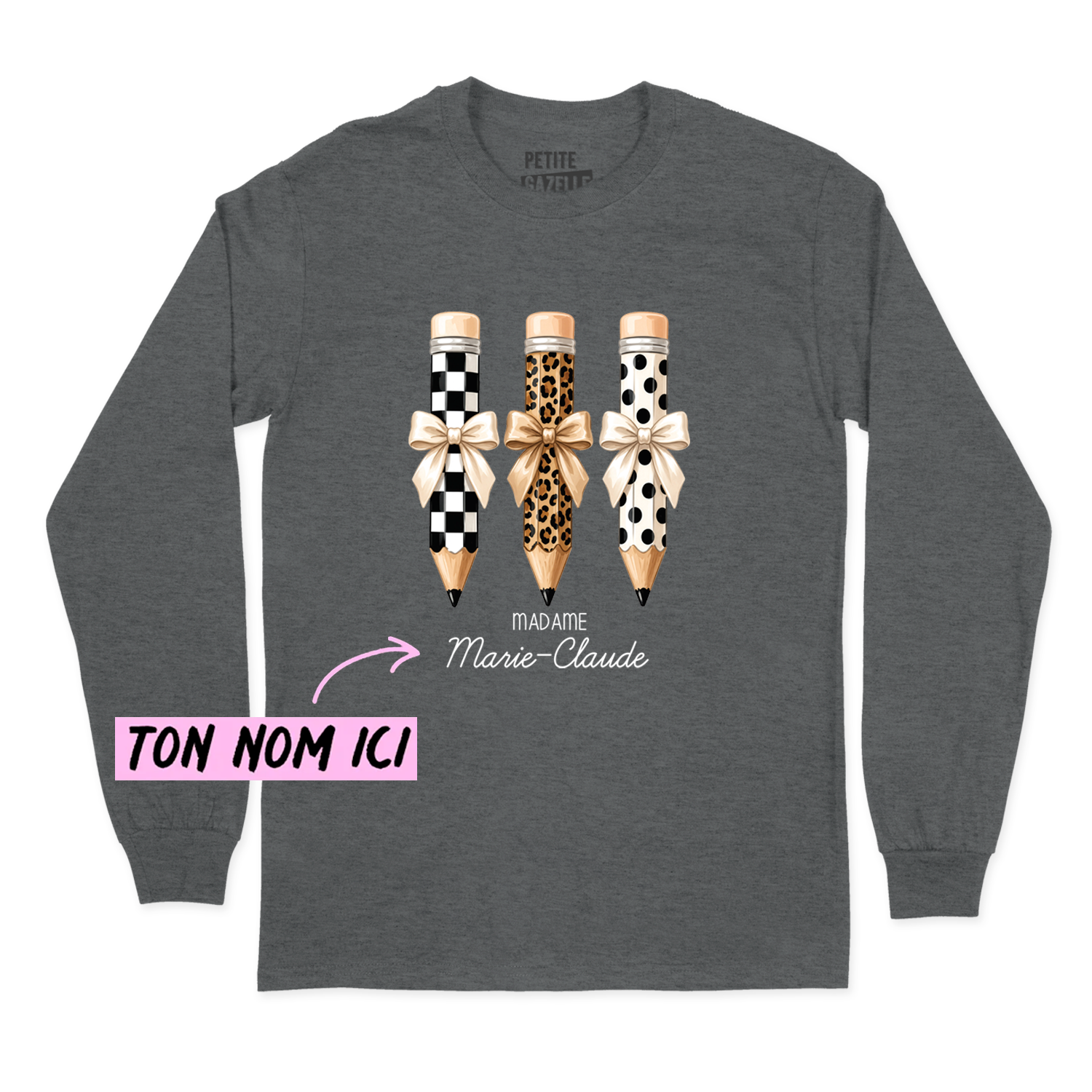 T-SHIRT À MANCHES LONGUES | Madame 3 crayons