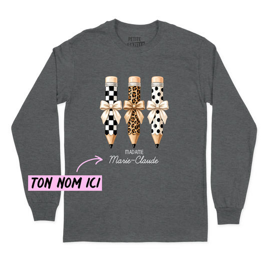 T-SHIRT À MANCHES LONGUES | Madame 3 crayons