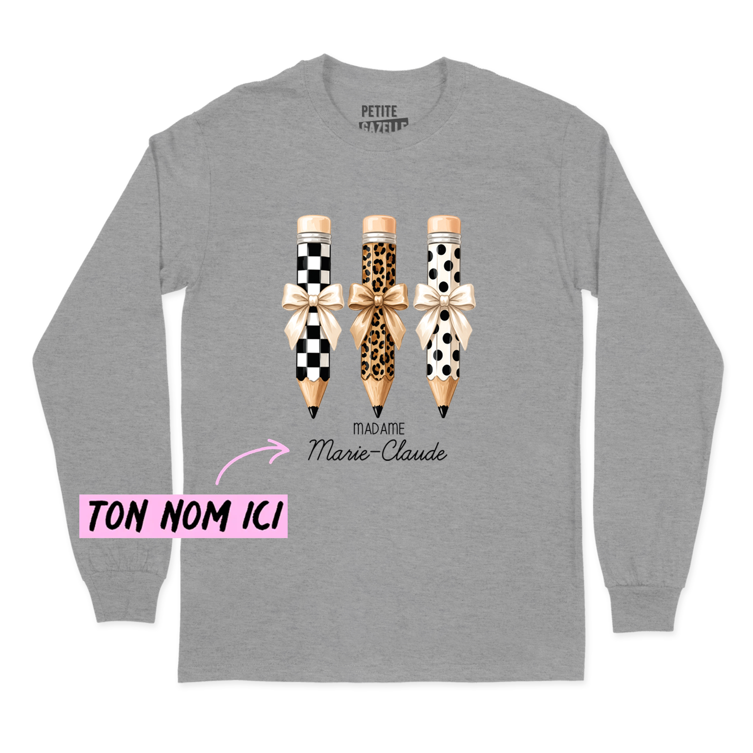 T-SHIRT À MANCHES LONGUES | Madame 3 crayons