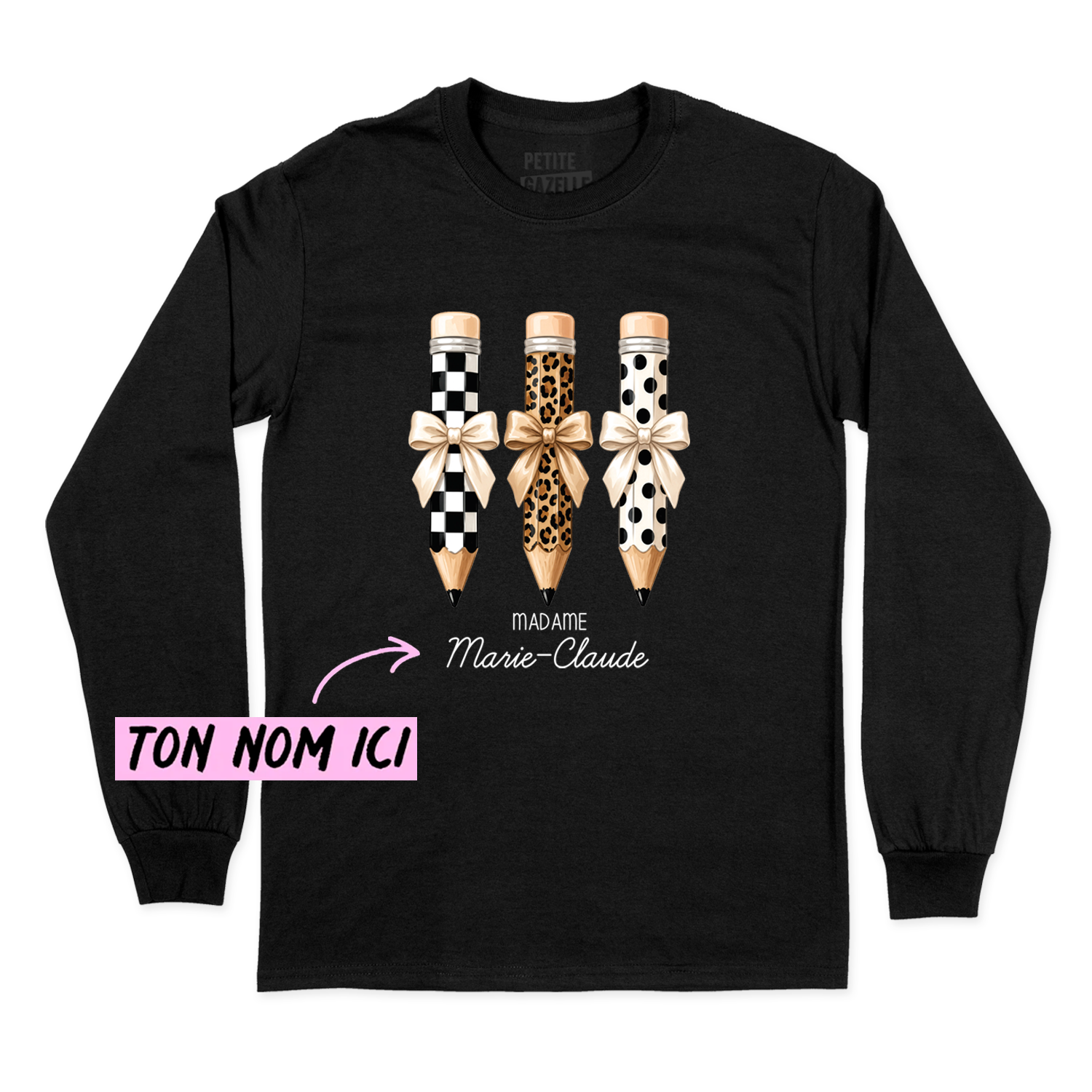T-SHIRT À MANCHES LONGUES | Madame 3 crayons