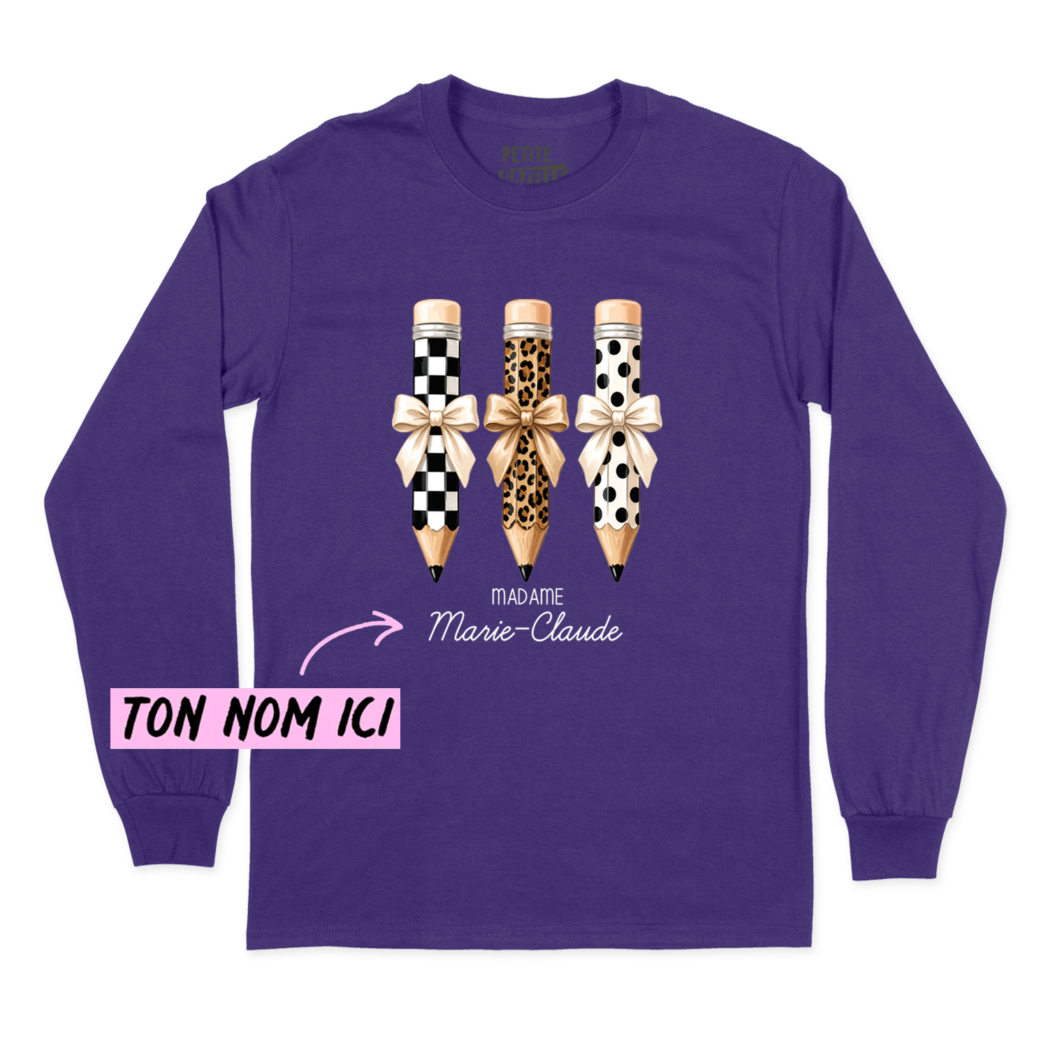T-SHIRT À MANCHES LONGUES | Madame 3 crayons
