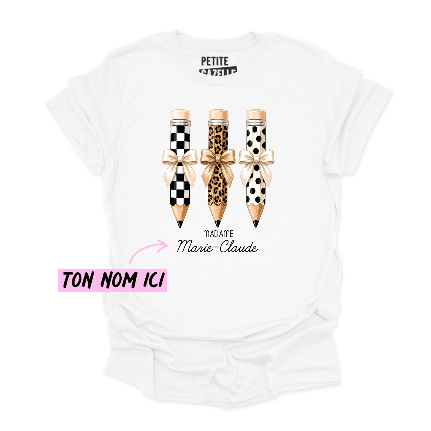 T-SHIRT COL ROND | Madame 3 crayons