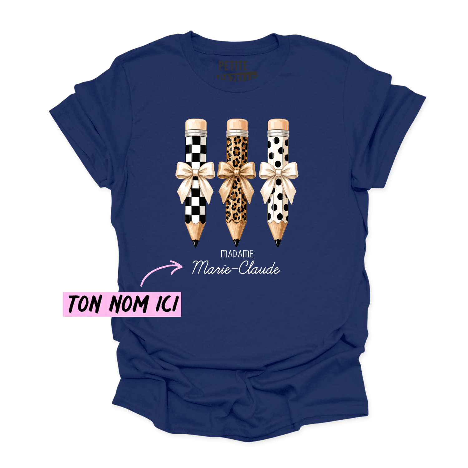 T-SHIRT COL ROND | Madame 3 crayons