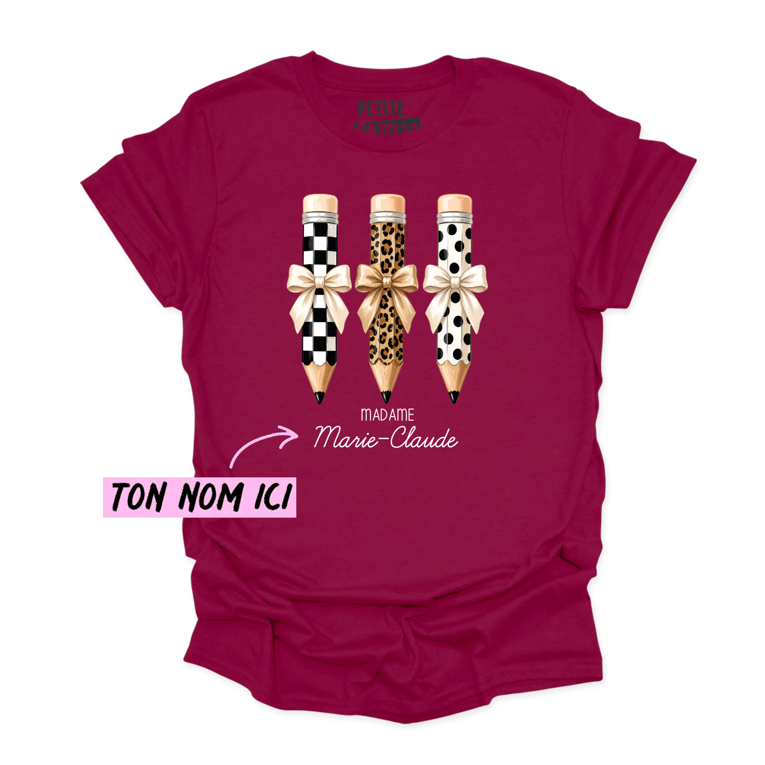 T-SHIRT COL ROND | Madame 3 crayons