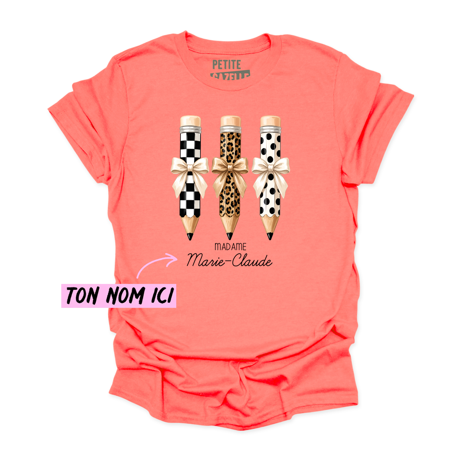 T-SHIRT COL ROND | Madame 3 crayons
