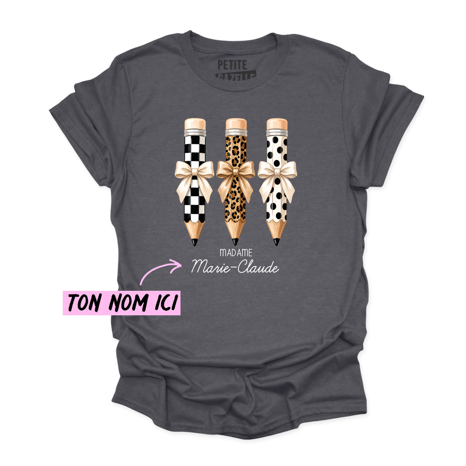 T-SHIRT COL ROND | Madame 3 crayons