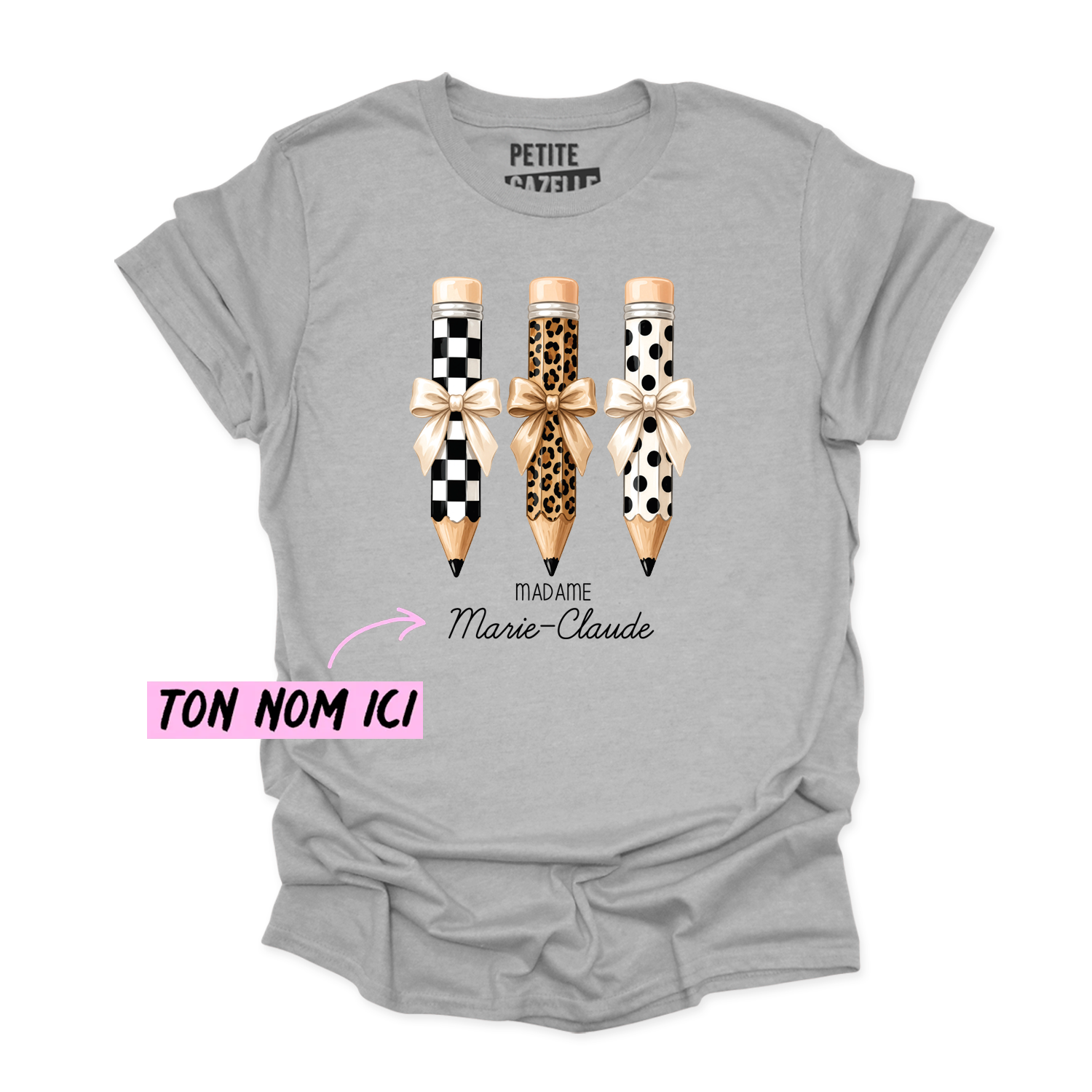 T-SHIRT COL ROND | Madame 3 crayons