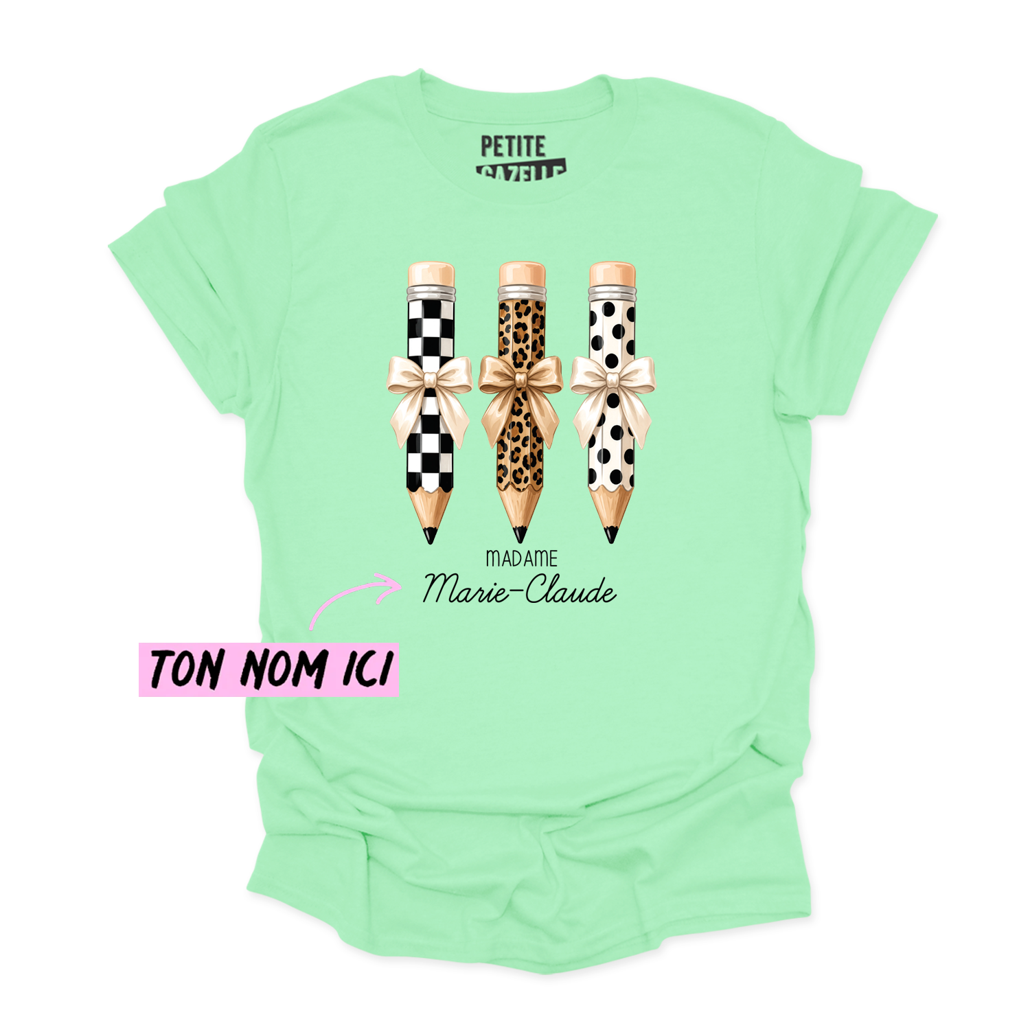 T-SHIRT COL ROND | Madame 3 crayons