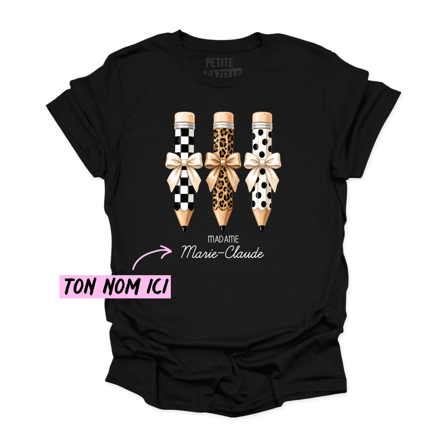 T-SHIRT COL ROND | Madame 3 crayons