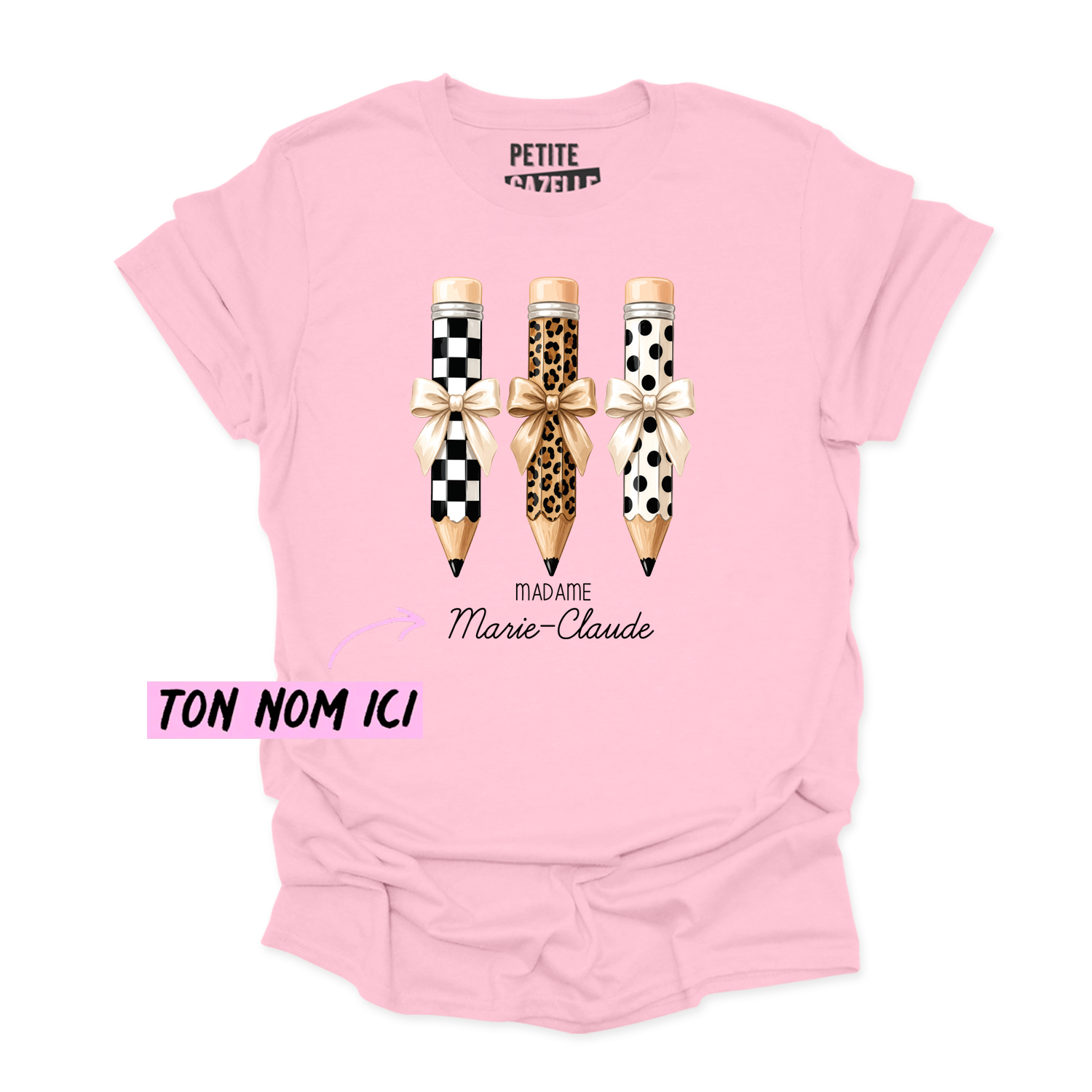 T-SHIRT COL ROND | Madame 3 crayons