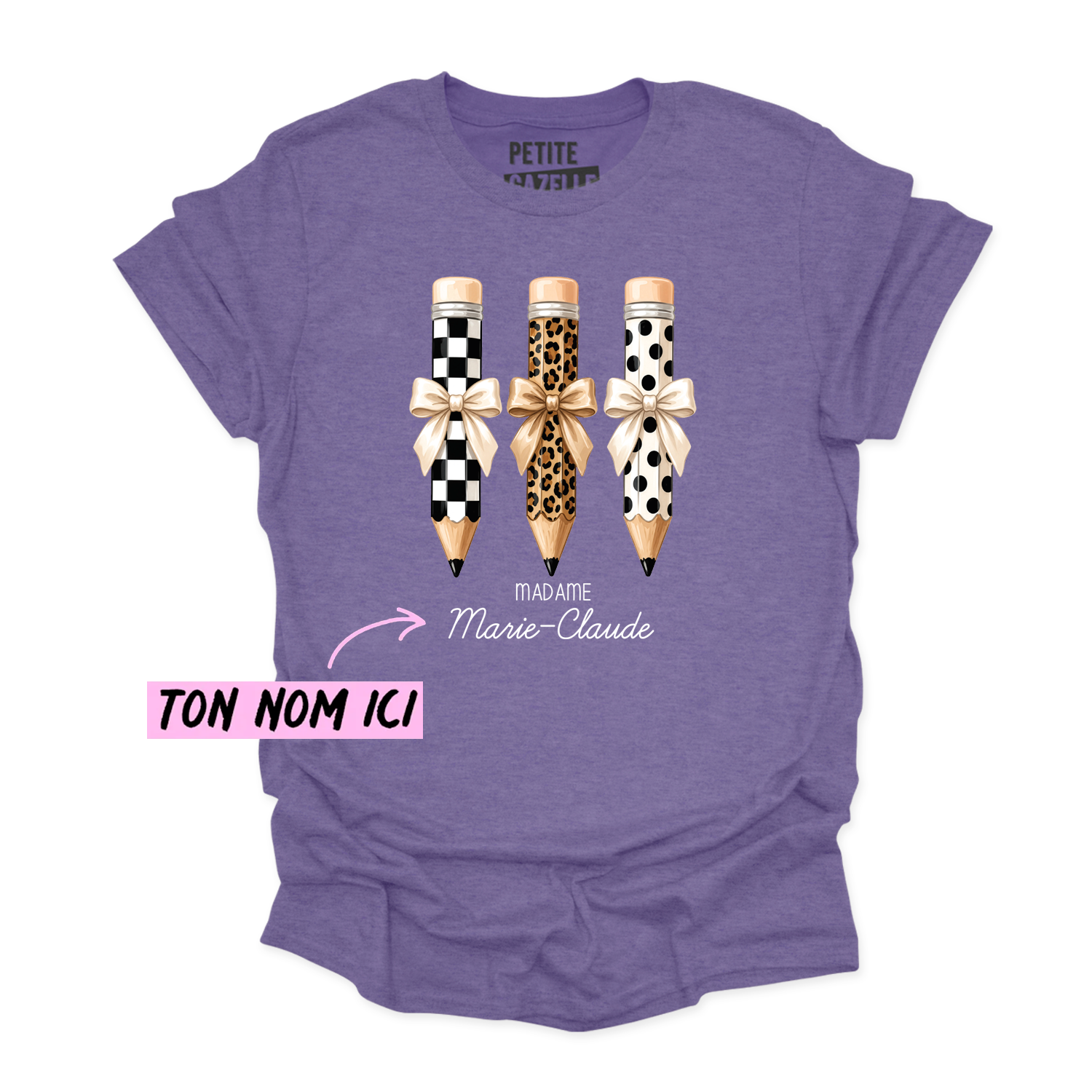 T-SHIRT COL ROND | Madame 3 crayons