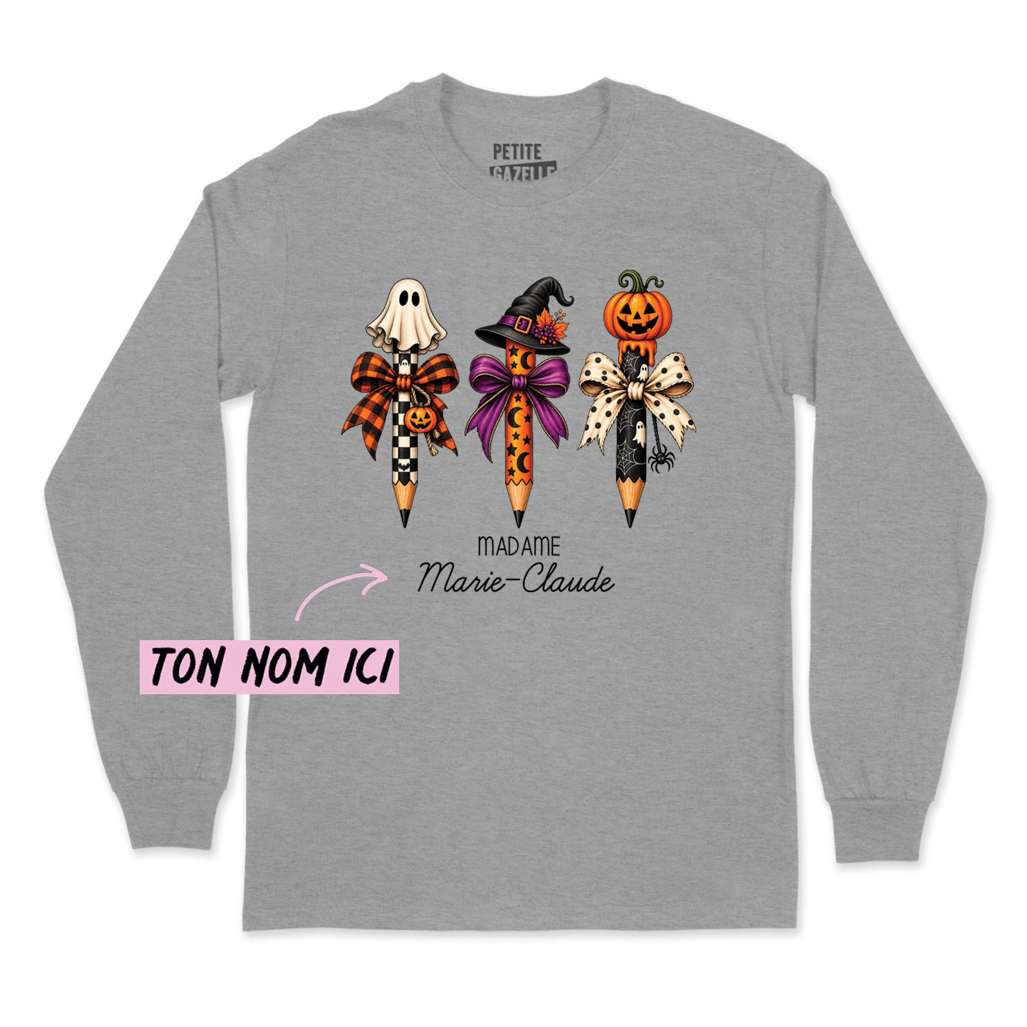 T-SHIRT À MANCHES LONGUES | 3 Crayons Halloween