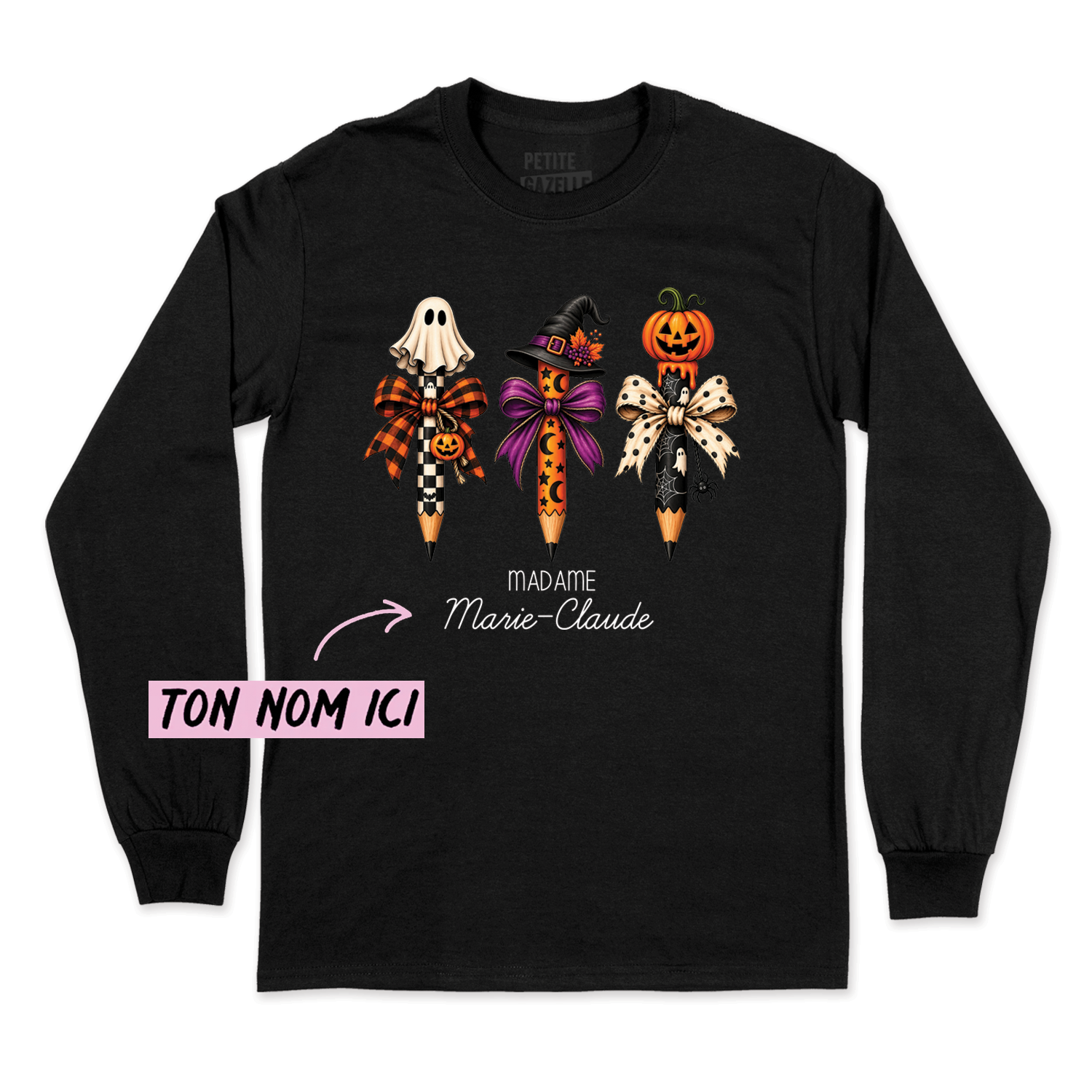 T-SHIRT À MANCHES LONGUES | 3 Crayons Halloween