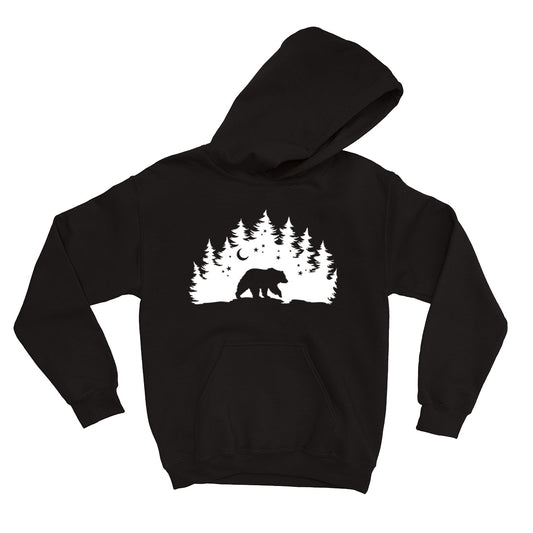 HOODIE | Ours sous les étoiles - Coton Ouaté à Capuchon - Petite Gazelle Atelier