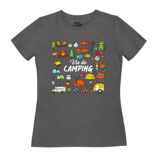 TSHIRT AJUSTÉ | Vie de camping - T-Shirt coupe ajustée - Petite Gazelle Atelier