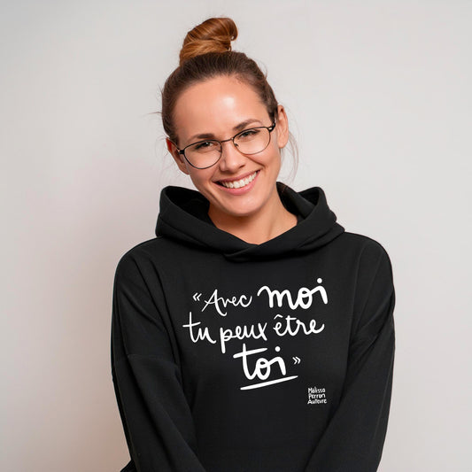 HOODIE | Avec moi, tu peux être toi. - Coton Ouaté à Capuchon - Petite Gazelle Atelier