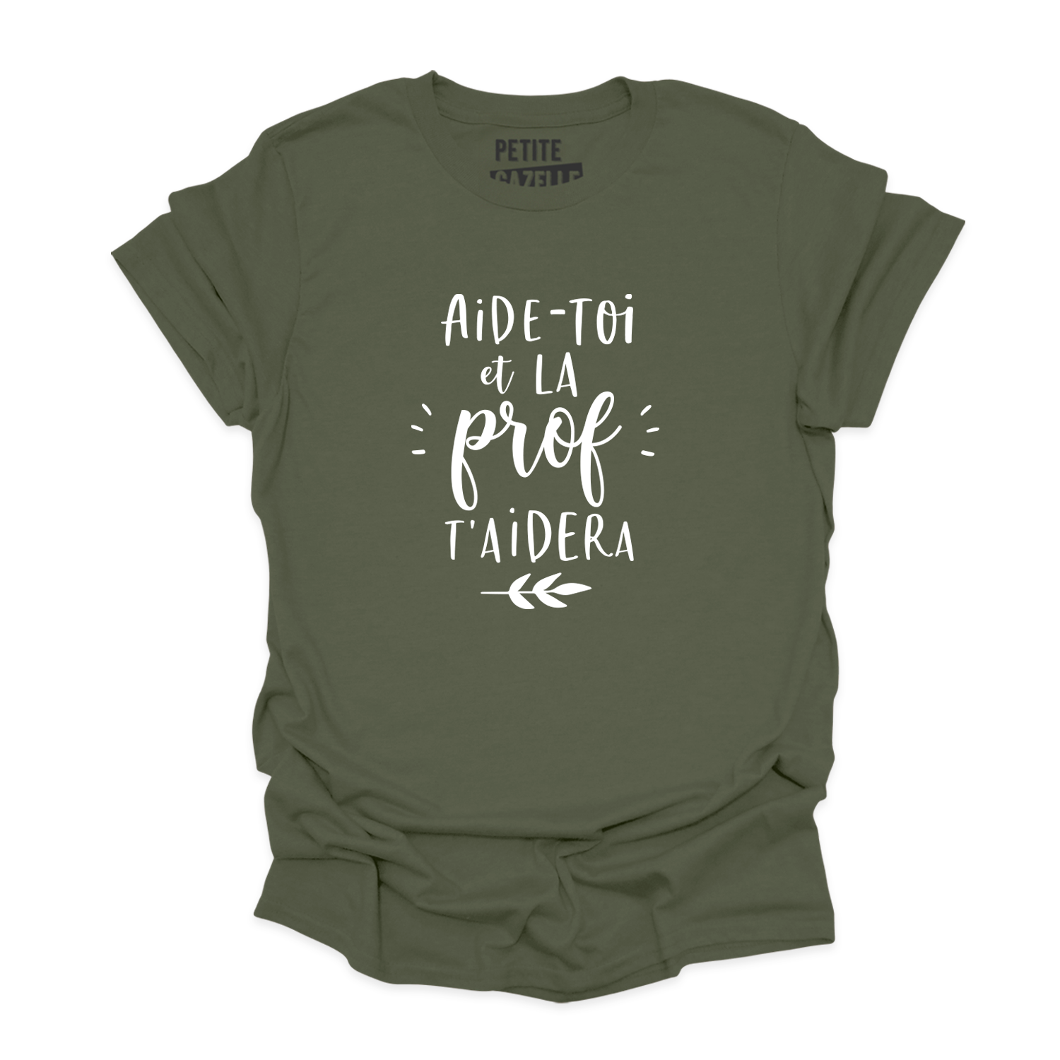 T-SHIRT COL ROND | Aide-toi et la prof t'aidera