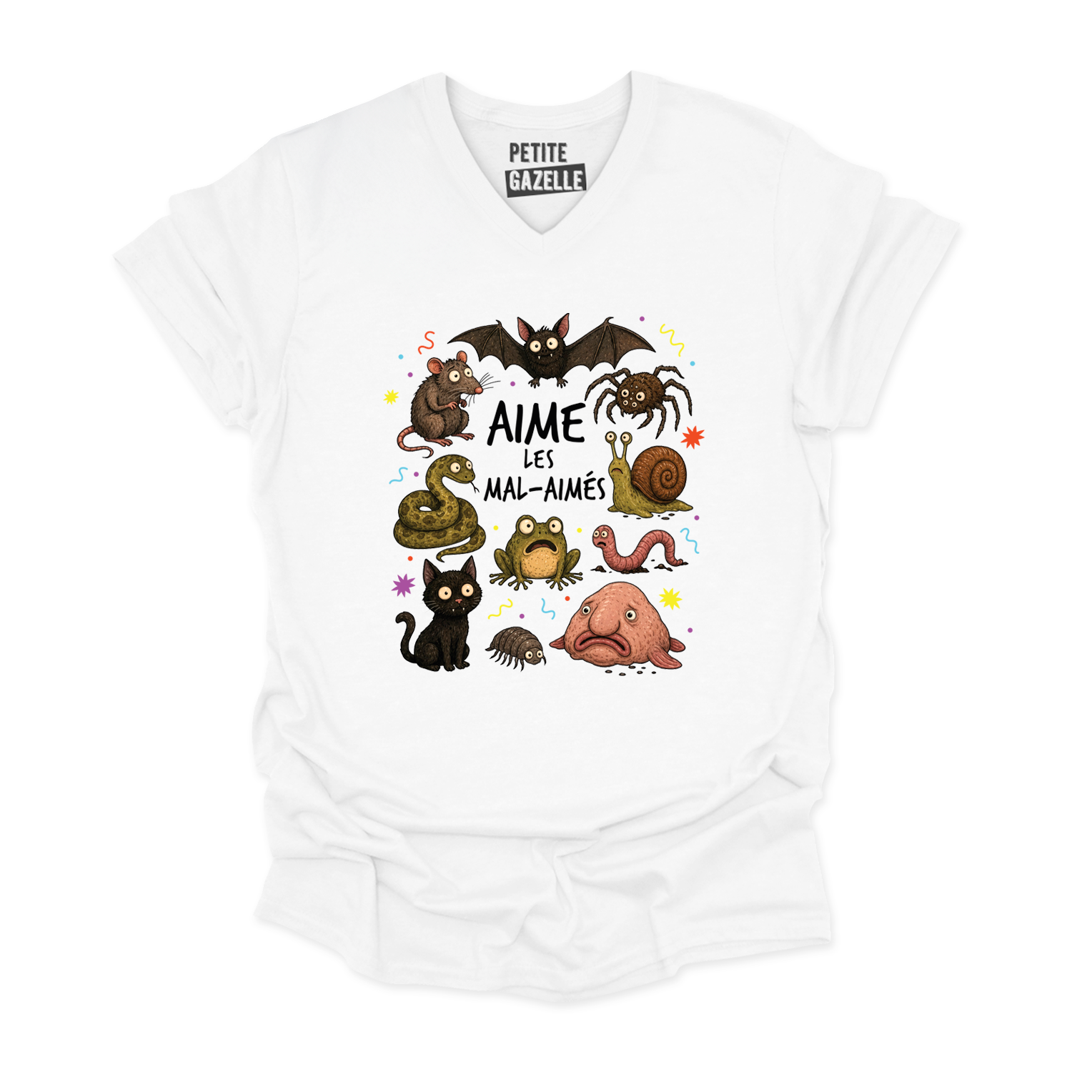 TSHIRT COL en V | Aime les mal-aimés