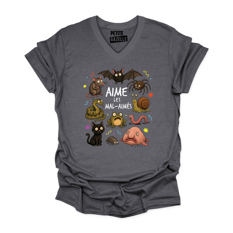 TSHIRT COL en V | Aime les mal-aimés