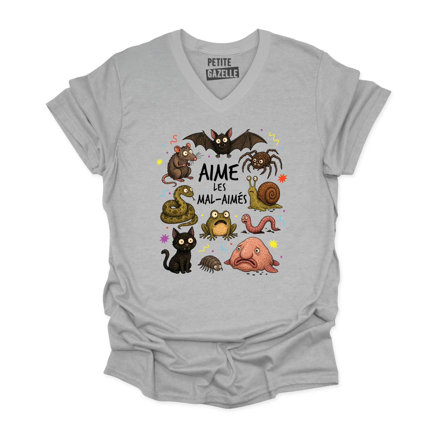 TSHIRT COL en V | Aime les mal-aimés