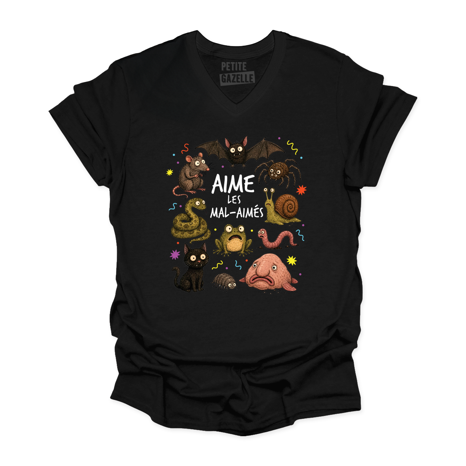 TSHIRT COL en V | Aime les mal-aimés